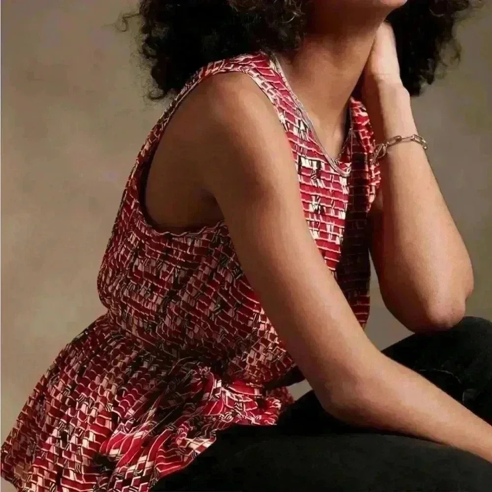 Banana Republic Pleated Tie-Waist Tank